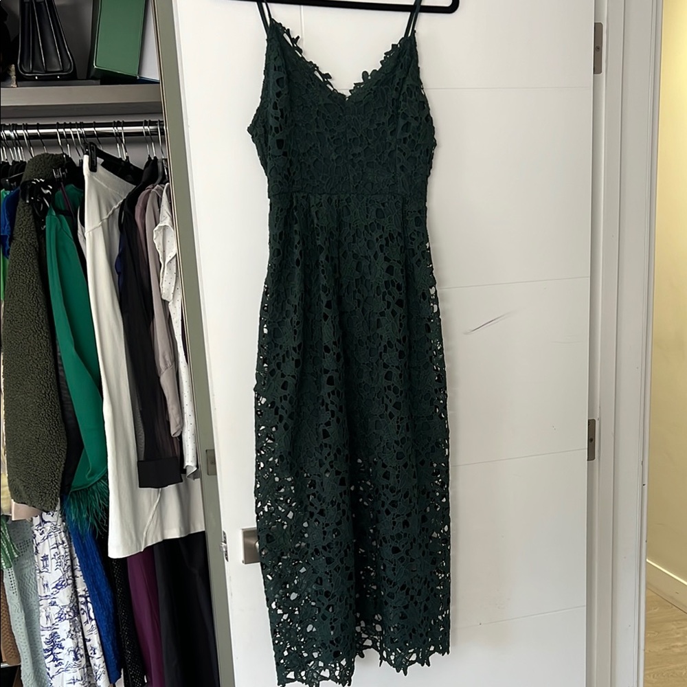 Elegant Green Lace Dress
